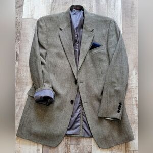42L Men's Covington Blazer Light Brown 100% Wool 2 Button Sport Coat